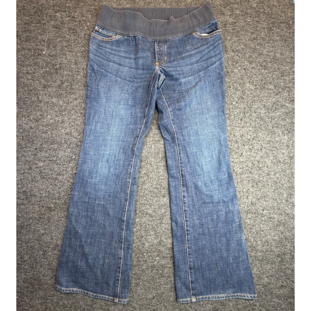 Gap Maternity Jeans Womens 8 Blue Bootcut Under Belly Stretch Denim 32x31